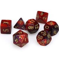 Set di Dadi MINI Gemini (Viola-Rosso, Oro)