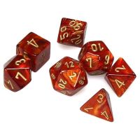 Set di Dadi MINI Scarab (Rosso Scarlatto, Oro)