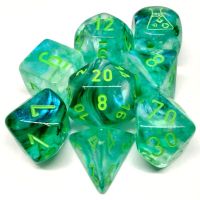 Set di Dadi Lab Dice - Borealis Luminary (Kelp, Verde Chiaro)