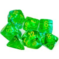 Set di Dadi Gemini Trasparenti (Verde-Ciano, Giallo)