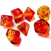 Set di Dadi Gemini Trasparenti (Rosso-Giallo, Oro)