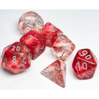 Set di Dadi Nebula Luminary (Rosso, Argento)