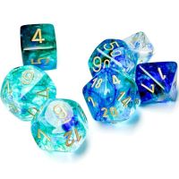 Set di Dadi Nebula Luminary (Oceano, Oro)