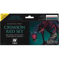 Vallejo Fantasy Pro Crimson Red - Set da 8 Colori