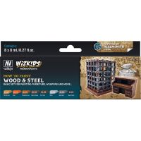 Vallejo Wizkids Wood & Steel - Set da 8 Colori