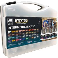 Vallejo Wizkids Intermediate Case - Set da 40 Colori + 1 Pennello