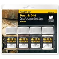 Vallejo Pigments Dust & Dirt - Set da 4 Pigmenti