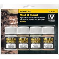 Vallejo Pigments Mud & Sand - Set da 4 Pigmenti