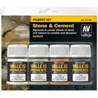 Vallejo Pigments Stone & Cement - Set da 4 Pigmenti