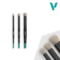 Vallejo - Set di 3 Pennelli Dry Brush a Pelo Naturale