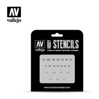 Vallejo Stencils – Soviet Numbers WWII