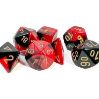 Set di Dadi Gemini (Nero-Rosso, Oro)