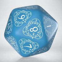 Dado D20 Level Counter Blue & White