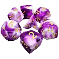 Set di 7 Dadi Racing - Purple-White