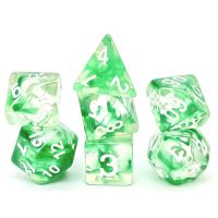 Set di 7 Dadi Transparent - Nebula Green