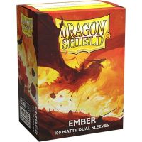 100 Bustine Standard Dragon Shield Matte Dual Sleeves - EMBER