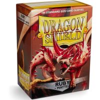 100 Bustine Standard Dragon Shield Matte Sleeves - RUBY