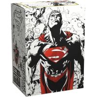 100 Bustine Standard Dragon Shield Matte Dual Art Sleeves - SUPERMAN CORE (Red/White)