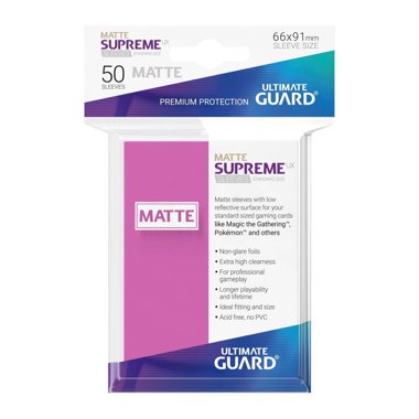 Copertina di Bustine Standard Ultimate Guard Supreme UX Matte 50 (ROSA) Copertina di Bustine Standard Ultimate Guard Supreme UX Matte 50 (ROSA)